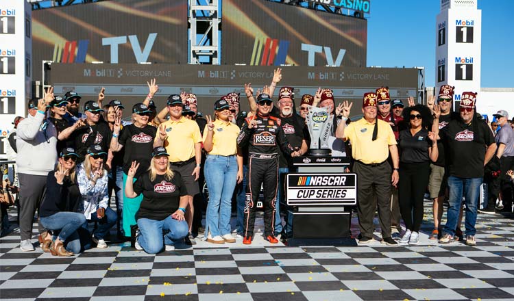 finish line, patient ambassadors, drivers, shriners, Nascar Cup Series logo